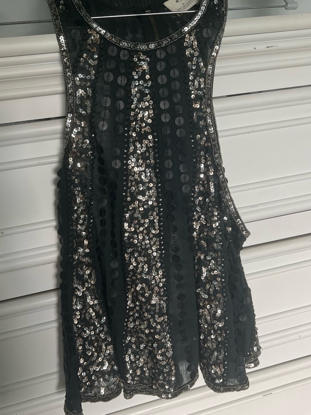 Pins & Needles Black Sequin Tank Top